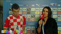Mila Horvat i Ivan Perišić nakon utakmice Italija - Hrvatska