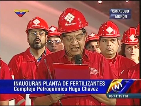 Inauguran plantas de fertilizantes en el Complejo Morón