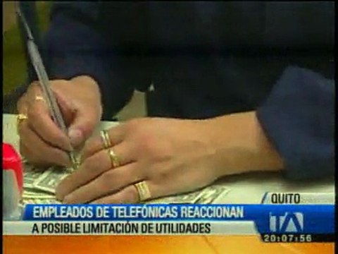 Empleados de telefónicas reaccionan ante posible limitación de utilidades