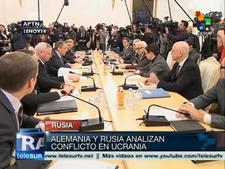Alemania y Rusia analizan conflicto en Ucrania