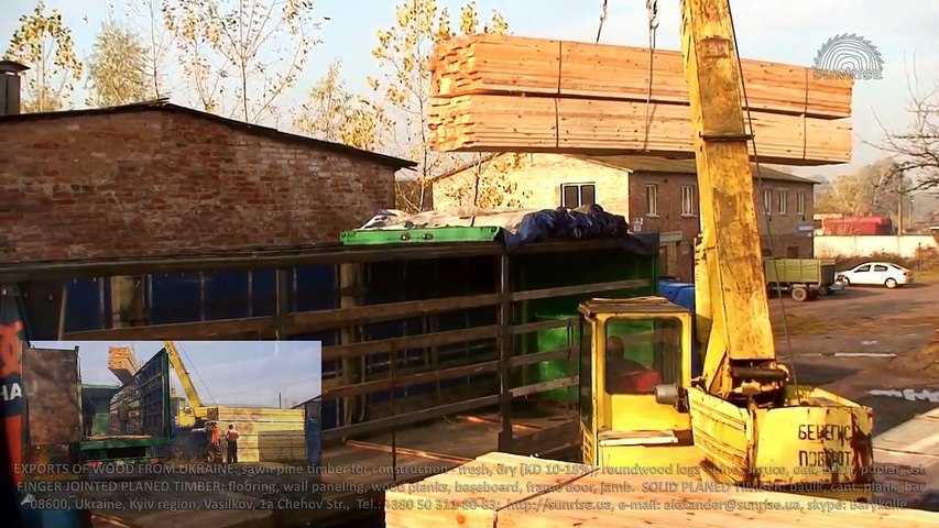 Loading cargo - 20 min. Export (imports) pine construction sawn timber - Ukraine. Supplies to: Italy, Greece, Hungary, Georgia, Poland, Spain