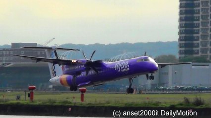 London City Airport Plane Spotting. Nice Aircrafts Seen from Short Distance