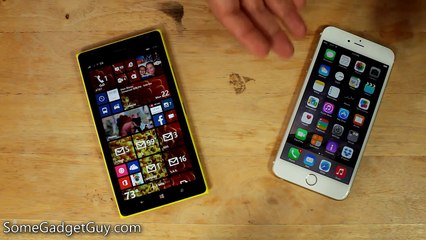 Descargar video: Phablet Fight  iPhone 6 Plus vs Nokia Lumia 1520