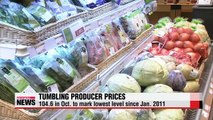 Korea's producer prices at lowest level since Jan. 2011