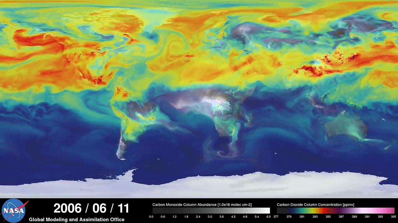 Une année d'émission de CO2 sur la planète!