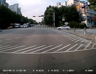 Woman on Phone Barely Dodges Car