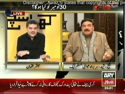 Sheikh Rasheed in Khara Sach With Mubashir Lucman - 18th November 2014