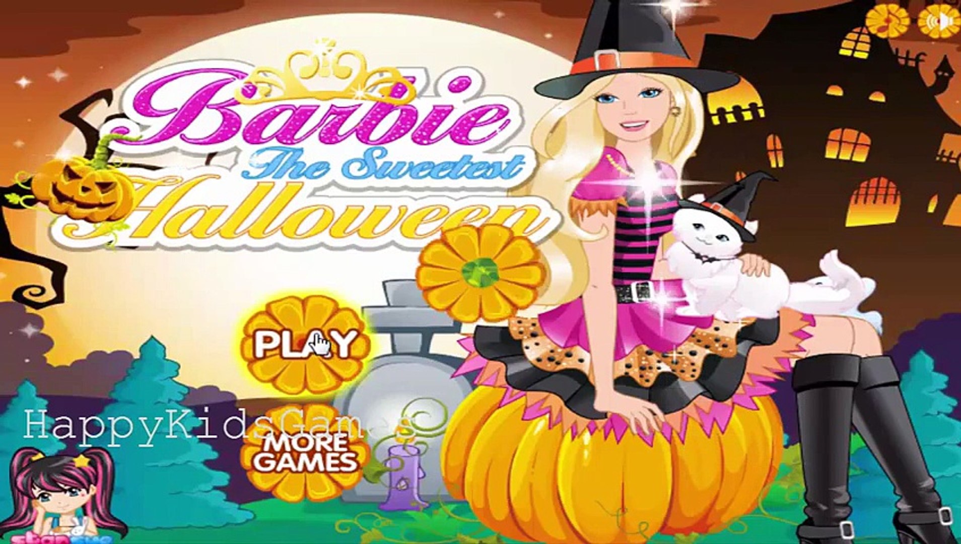 BARBIE SWEETEST HALLOWEEN DRESS UP GAME 