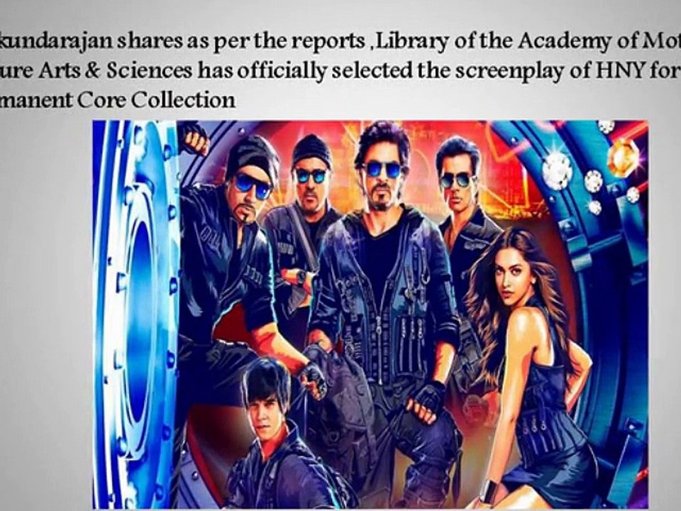 Farah Khan Directed “Happy New Year” Makes Way To Oscar Library Vaikundarajan
