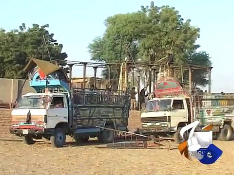 PTI Larkana Rally Preparation-19 Nov 2014
