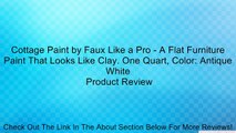 Cottage Paint by Faux Like a Pro - A Flat Furniture Paint That Looks Like Clay. One Quart, Color: Antique White Review