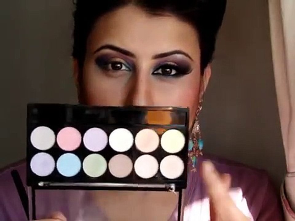 Pakistani Indian Asian Bridal Makeup Gold, Pink & Blue