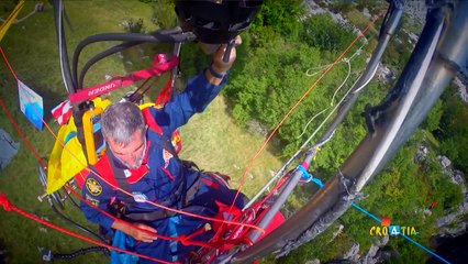 First air balloon flight to the underground