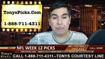Free Thursday Night NFL Picks Betting Odds Point Spread Predictions 11-20-2014
