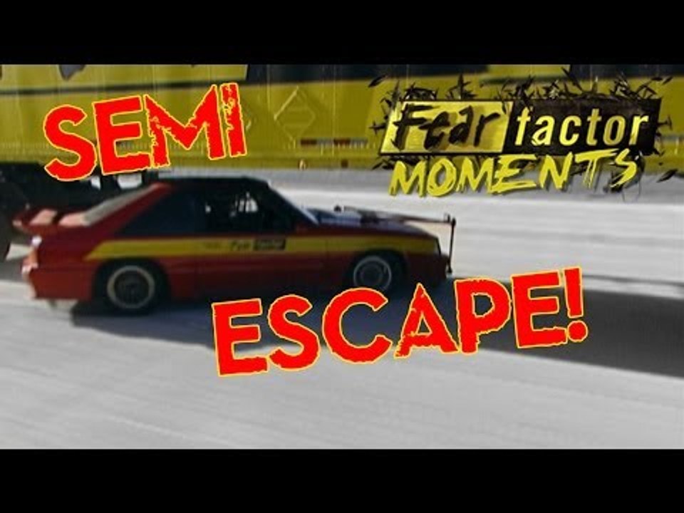 Fear Factor Moments | Under a Semi Escape