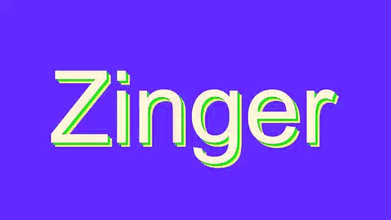 How to Pronounce Zinger video Dailymotion