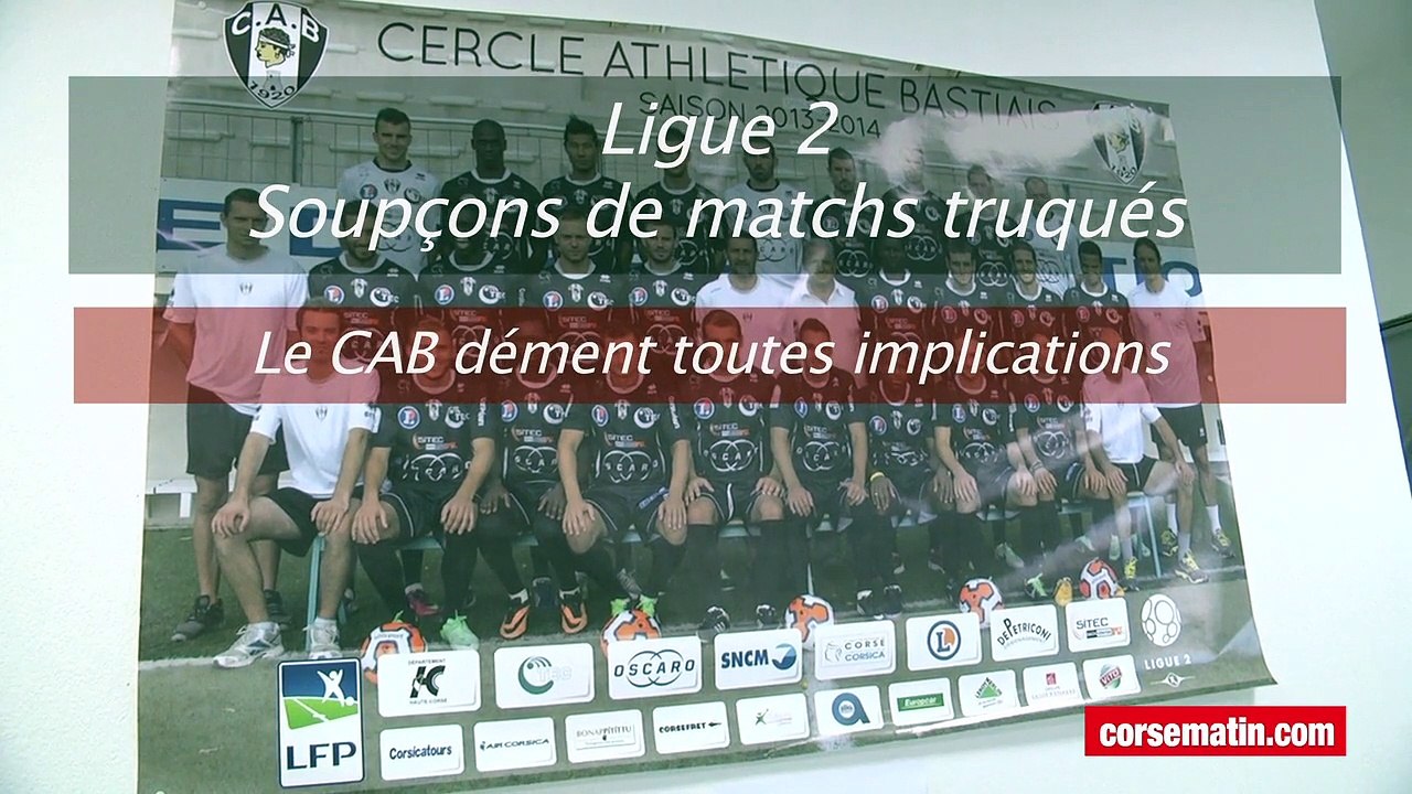 Soupçons de matchs truqués : le CAB dément toutes implications