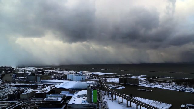 Timelapse de la ville de Buffalo - Tempête de neige