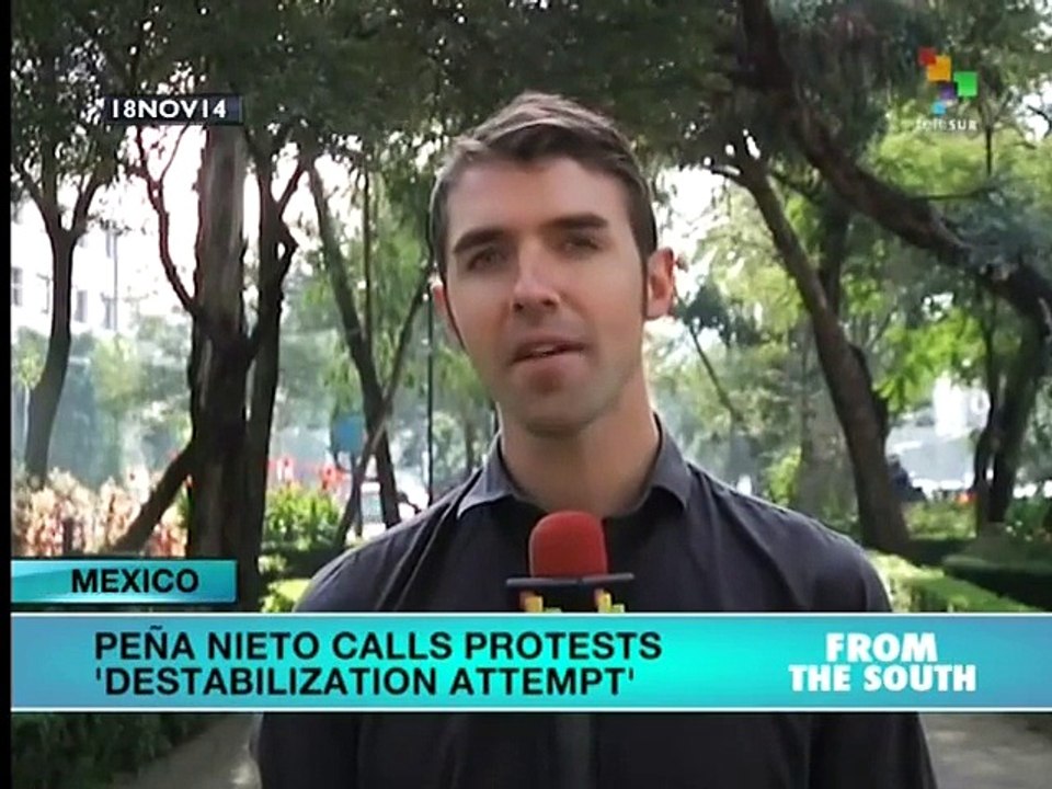 Pena Nieto says protests for missing students 'destablization attempt"