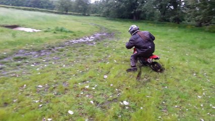 110cc Pitbike Crash ,, 2014 ,, Crash Is @ 1:25