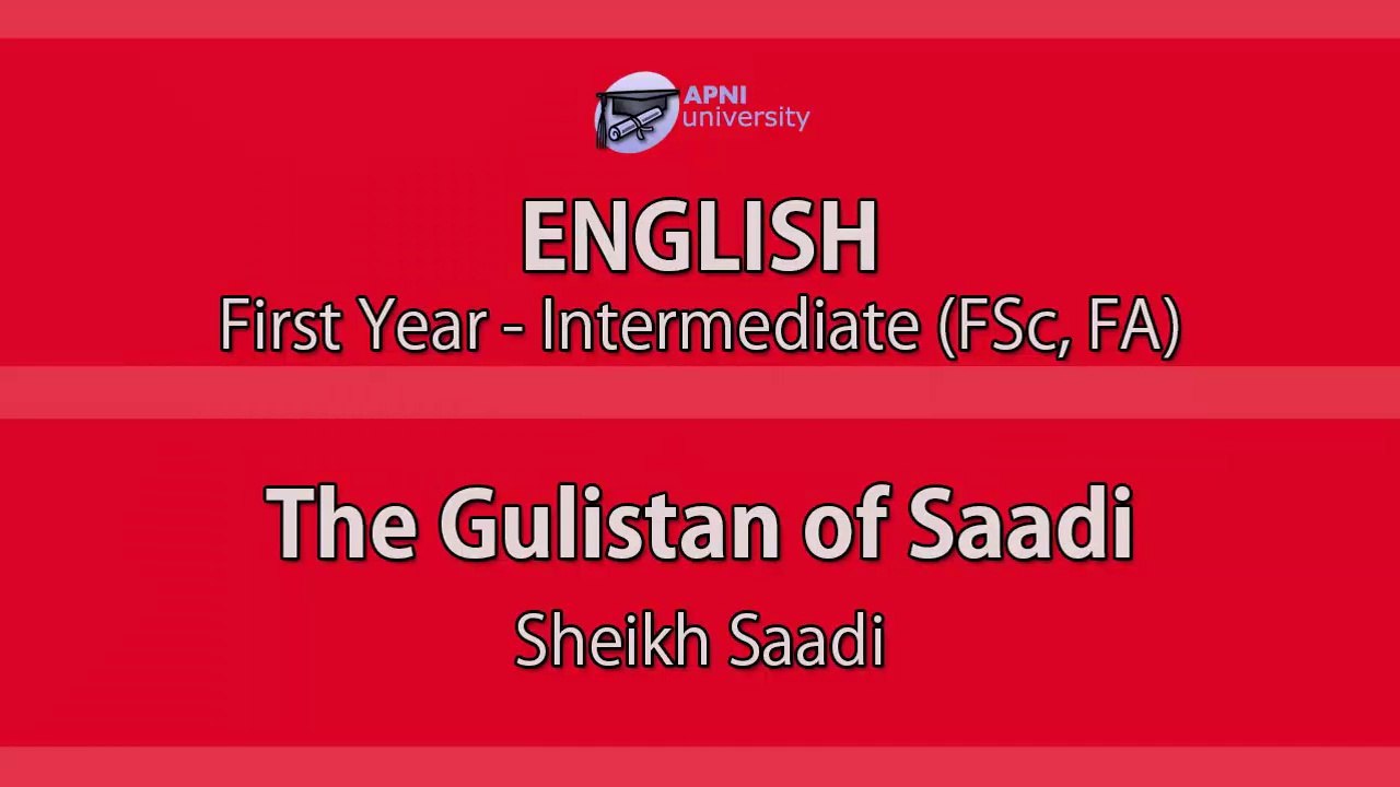 The Gulistan of Saadi (Exercise)