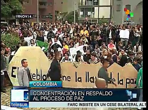 Ciudadanos colombianos piden que sigan diálogos de paz