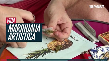 Brasileño pinta obras de arte con marihuana - 15POST