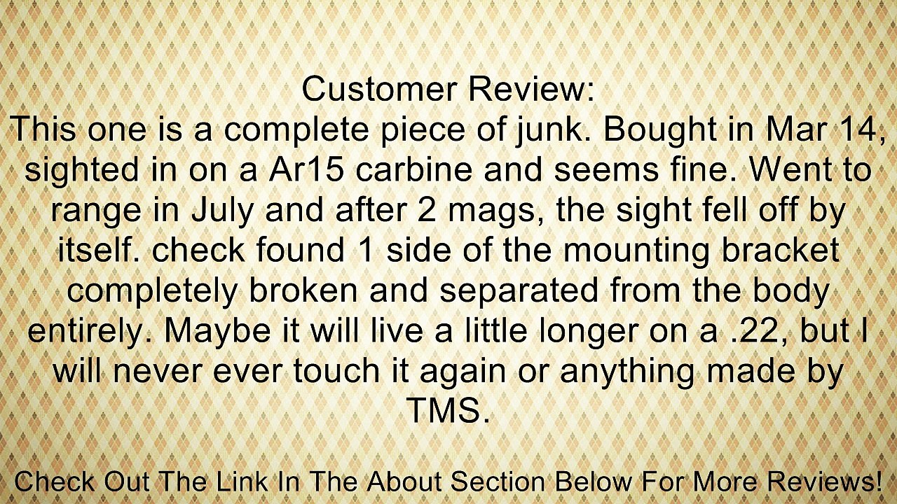 PHANTOM POLYMER TACTICAL CQB RETICLE MINI RED DOT REFLEX SIGHT RDA20 BLACK WITH PICATINNY MOUNT Review