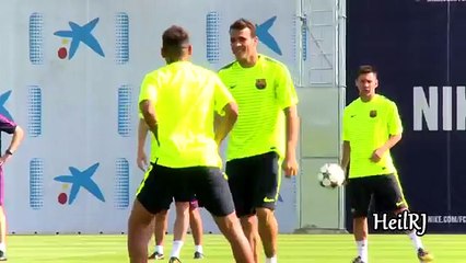 Neymar Jr Panna in Barcelona Training Session