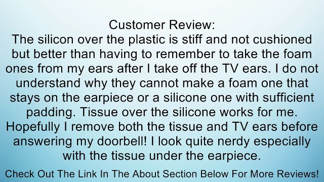 TV Ears Rubber Silicone Extra/Replacement Ear Tips - 1 Pair