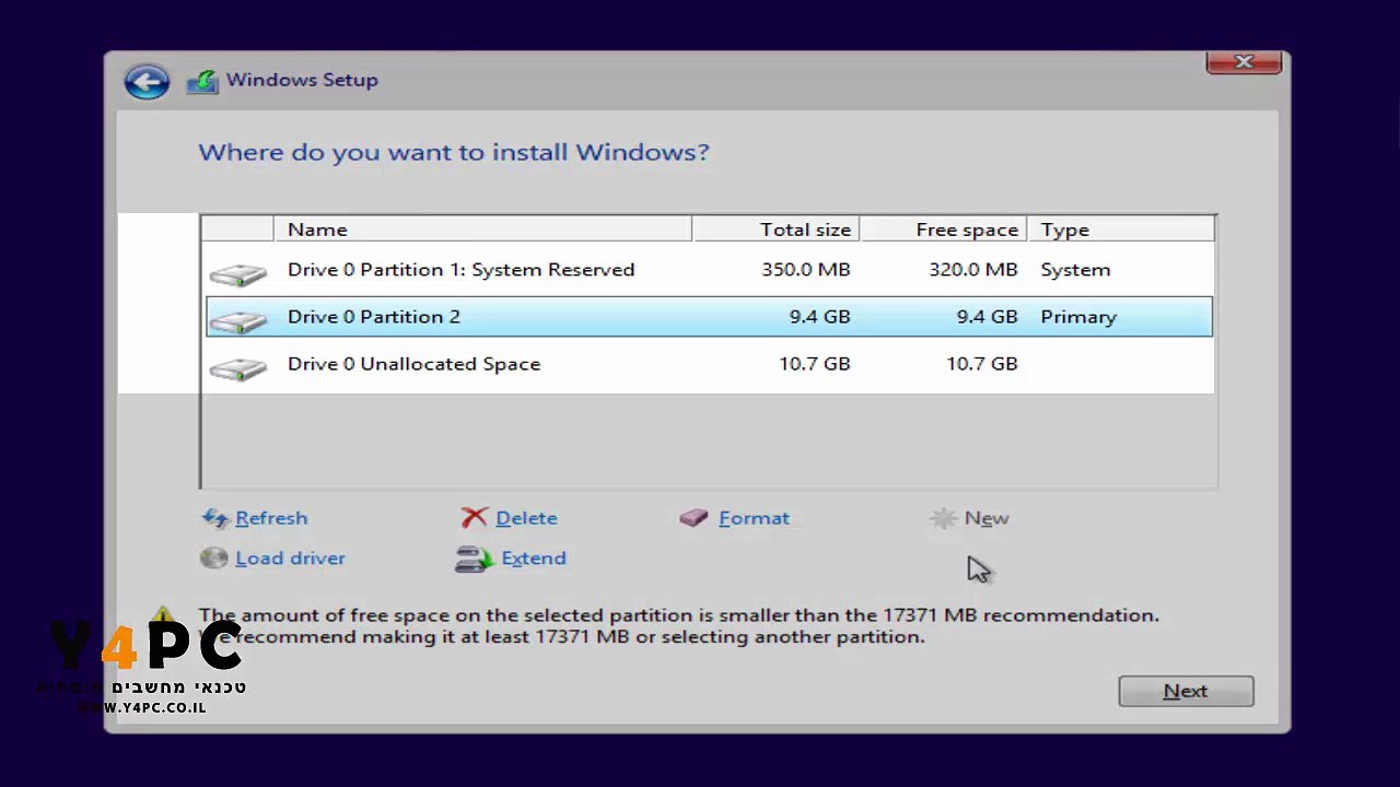 מדריך להתקנת מערכת הפעלה Windows 8.1 במחשב ווינדוס או Windows 8