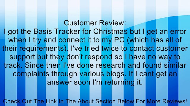 Basis Health Tracker for Fitness, Sleep & Stress - Black (Discontinued By Manufacturer) Review