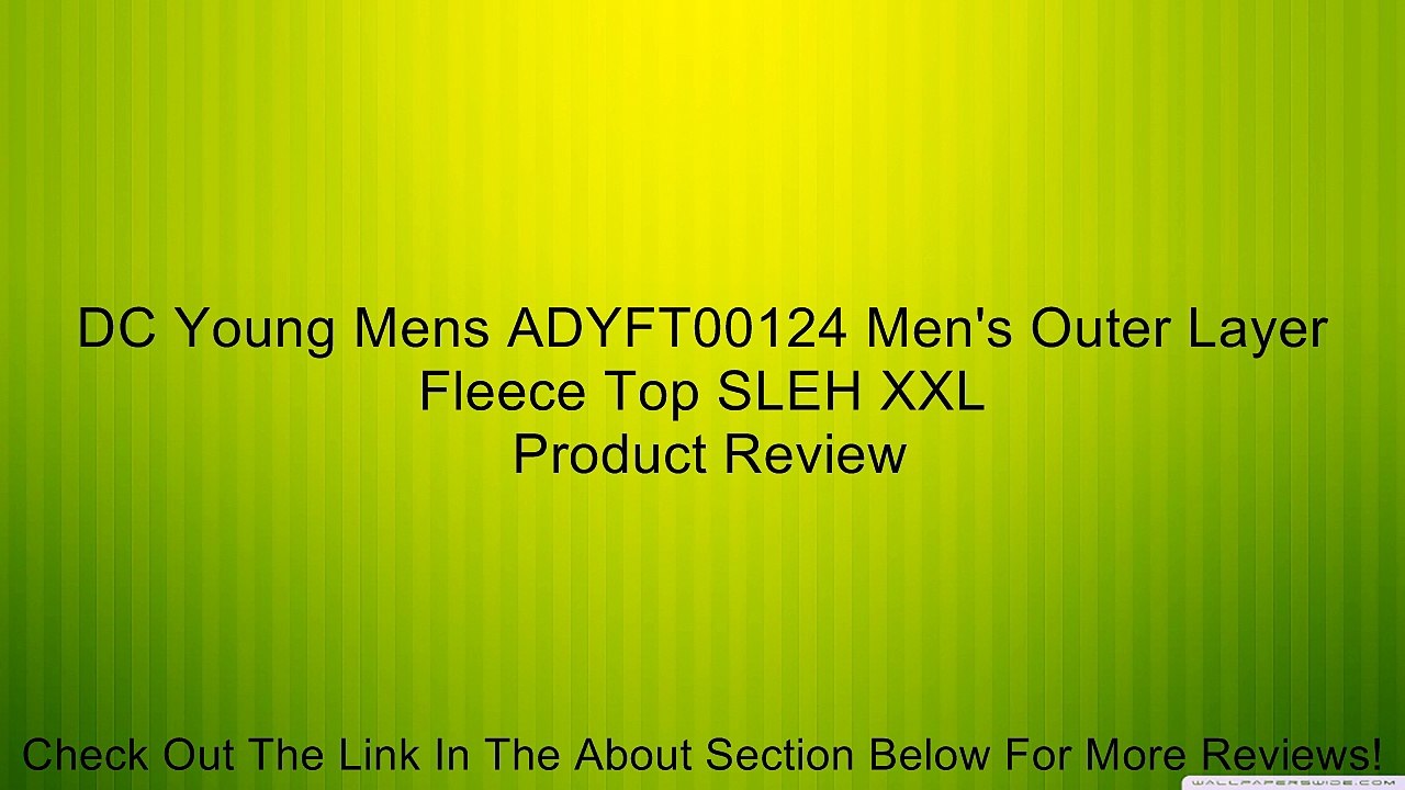 DC Young Mens ADYFT00124 Men's Outer Layer Fleece Top SLEH XXL Review