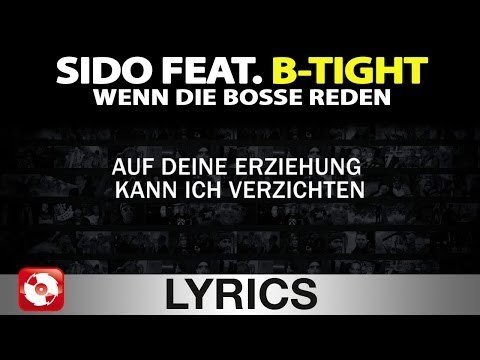 SIDO FEAT B-TIGHT - WENN DIE BOSSE REDEN AGGROTV LYRICS KARAOKE (OFFICIAL HD VERSION AGGROTV)
