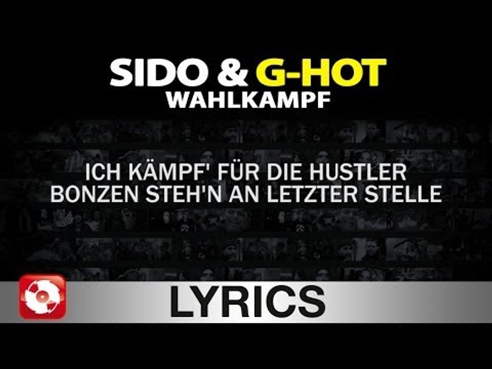 SIDO & G-HOT - WAHLKAMPF AGGROTV LYRICS KARAOKE (OFFICIAL VERSION)