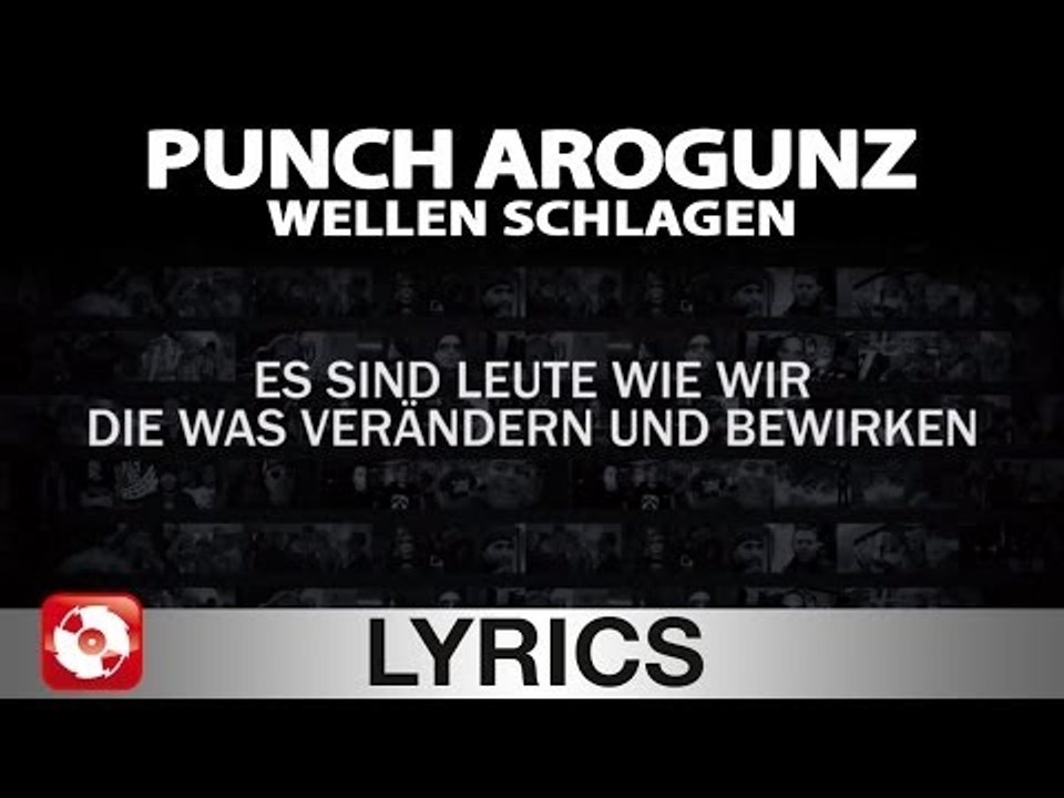 PUNCH AROGUNZ - WELLEN SCHLAGEN - AGGROTV LYRICS KARAOKE (OFFICIAL VERSION)