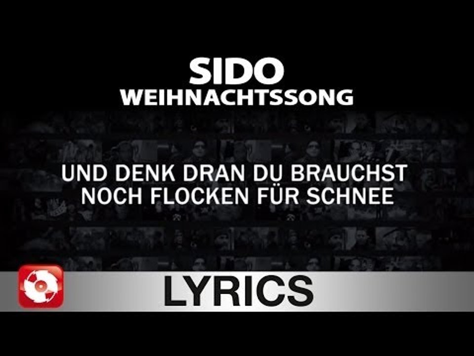 SIDO - WEIHNACHTSSONG AGGROTV LYRICS KARAOKE (OFFICIAL VERSION)