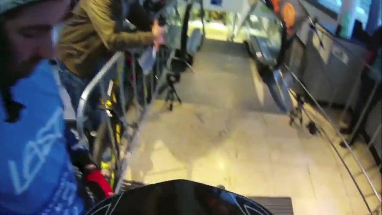 BMX Racing In A Mall