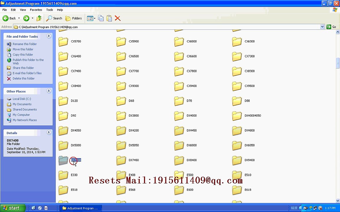 RESET EPSON Resets DX7400 Adjustment Program resetter