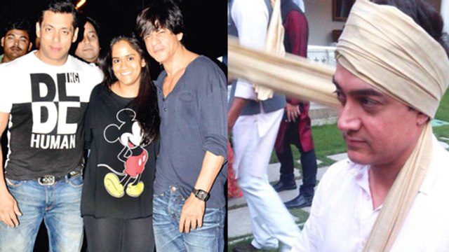 Salman Khan Shah Rukh Khan Aamir khan Steal The Show At Arpita Khan's Wedding