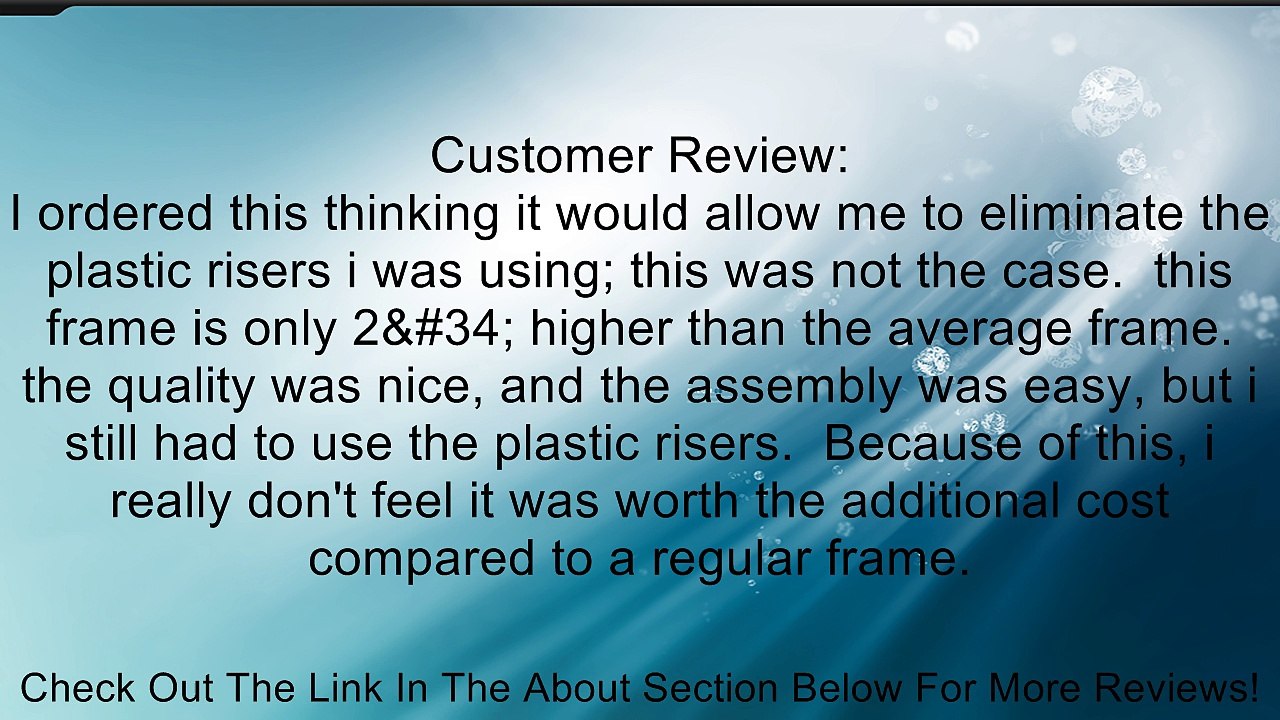 High Rise Metal Bed Frame with Headboard Brackets