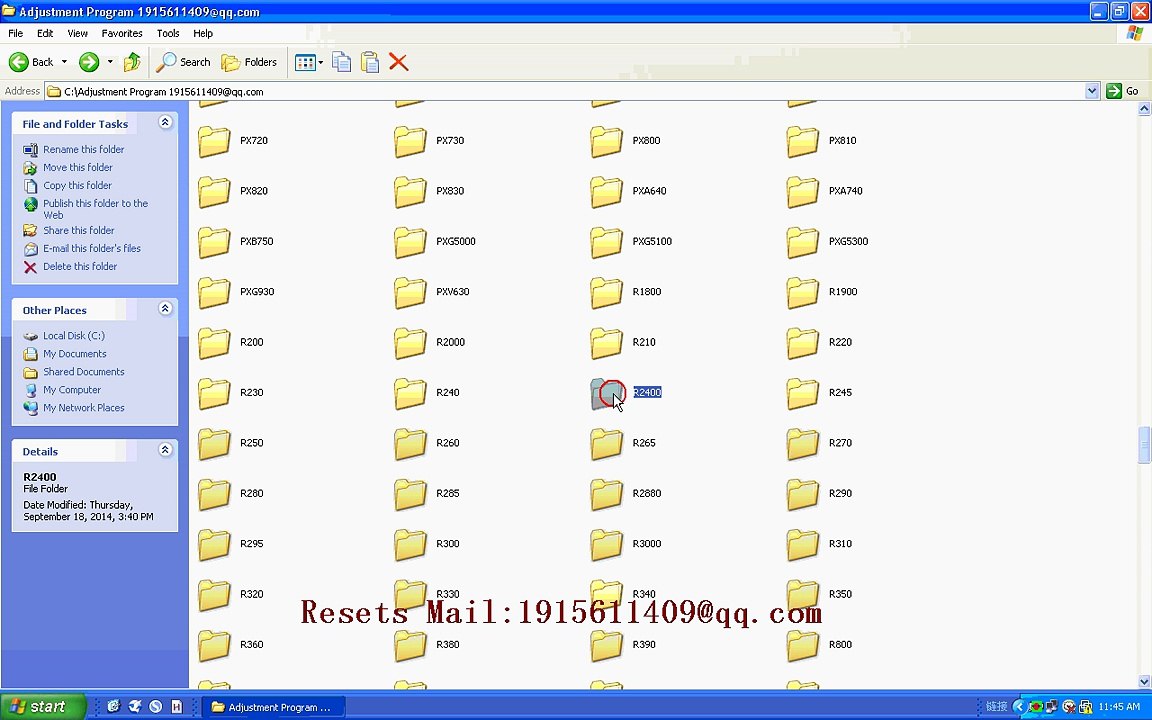 RESET EPSON Resets R2400 Adjustment Program resetter