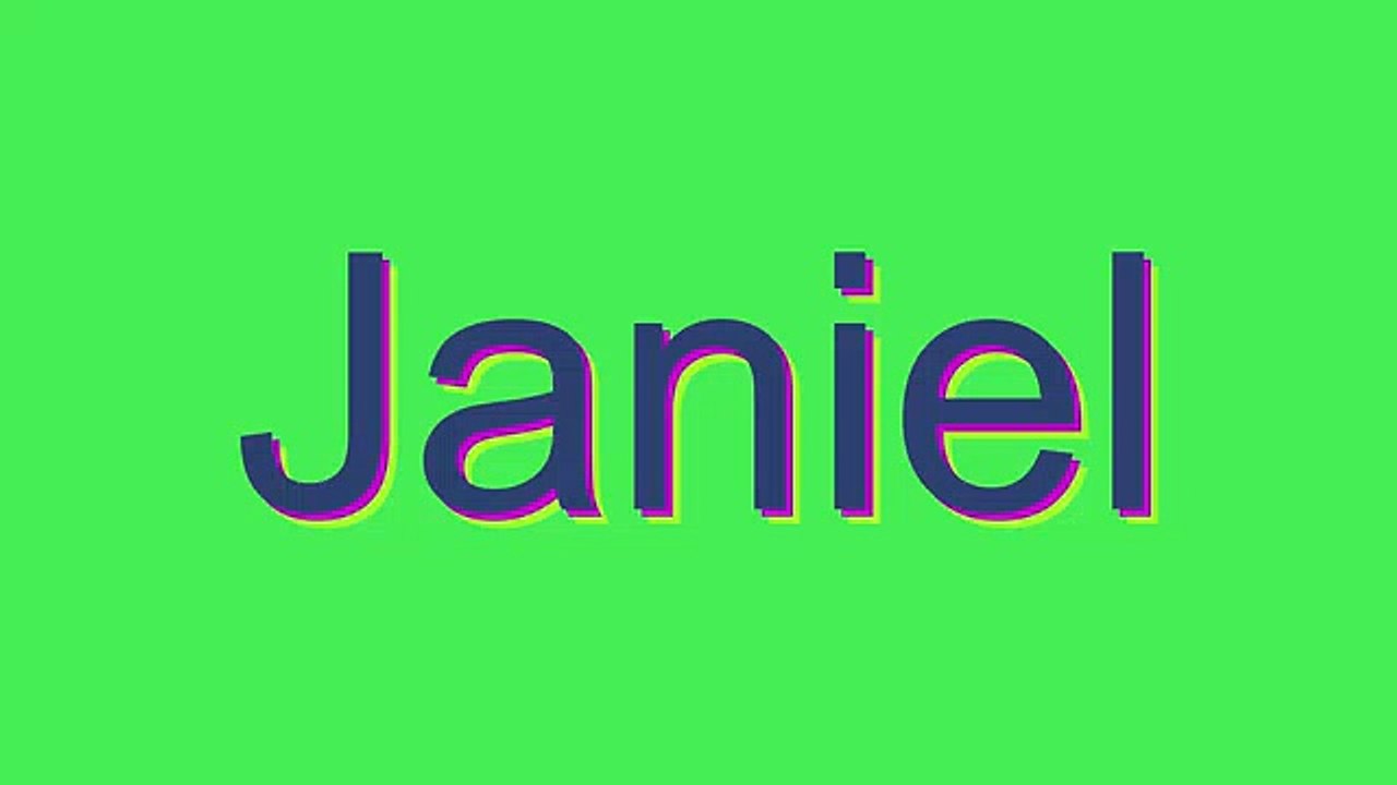 How to Pronounce Janiel - video Dailymotion