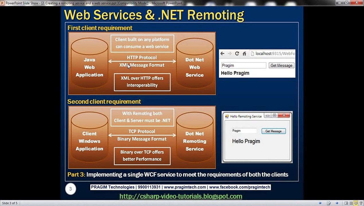Part 2 Creating a remoting service and a web service