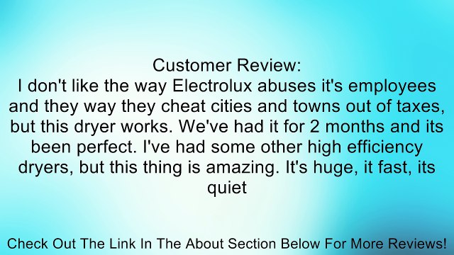 Electrolux EIMED60LT 8.0 Cu. Ft. Silver Stackable With Steam Cycle Electric Front Load Dryer Review