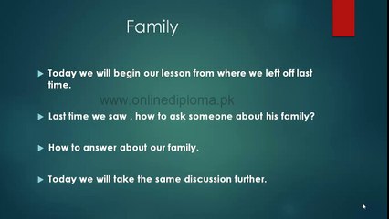 Learn English Course Lesson 11