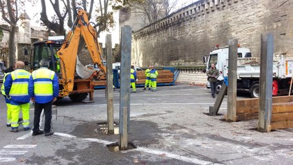 Exercice d'installation de Batardeau à Avignon - Novembre 2014