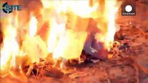 Jihadistas franceses queimam passaportes em vídeo