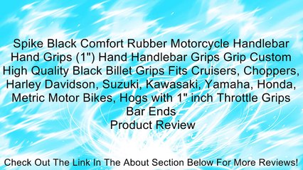 Download Video: Spike Black Comfort Rubber Motorcycle Handlebar Hand Grips (1