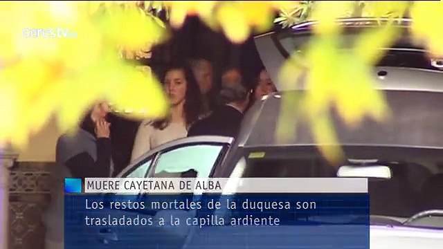 Los restos mortales de la duquesa de Alba son trasladados a la capilla ardiente